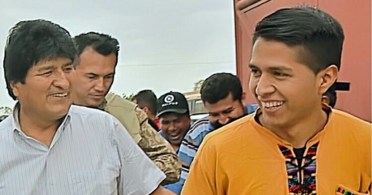 Evo Morales y Andrónico Rodríguez en una de sus varias apariciones públicas.