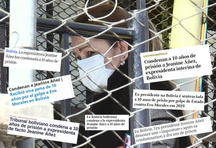 Así titularon los medios internacionales la condena de la expresidenta Áñez