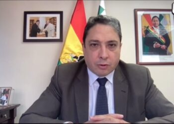 Héctor Arce, en una entrevista virtual con La Razón.