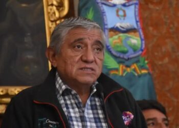 El alcalde Iván Arias en una evento sobre el Censo. Foto: AMN