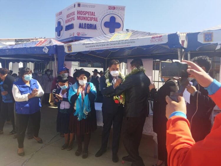 El ministro Jeyson Auza, en el acto de Sucre. Foto: Ministerio de Salud