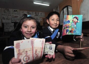 Con el bono Juancito Pinto, 2.361.058 estudiantes serán beneficiados