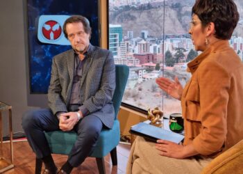 El embajador Ariel Basteiro, en La Razón, este jueves.