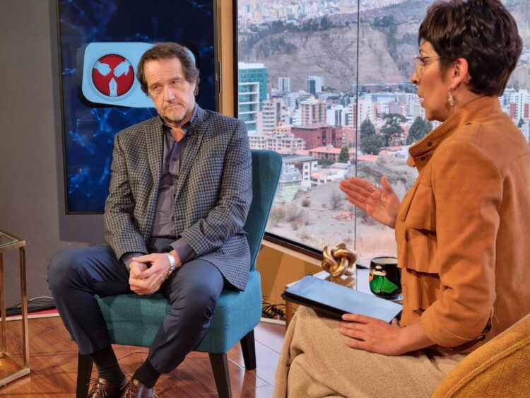 El embajador Ariel Basteiro, en La Razón, este jueves.
