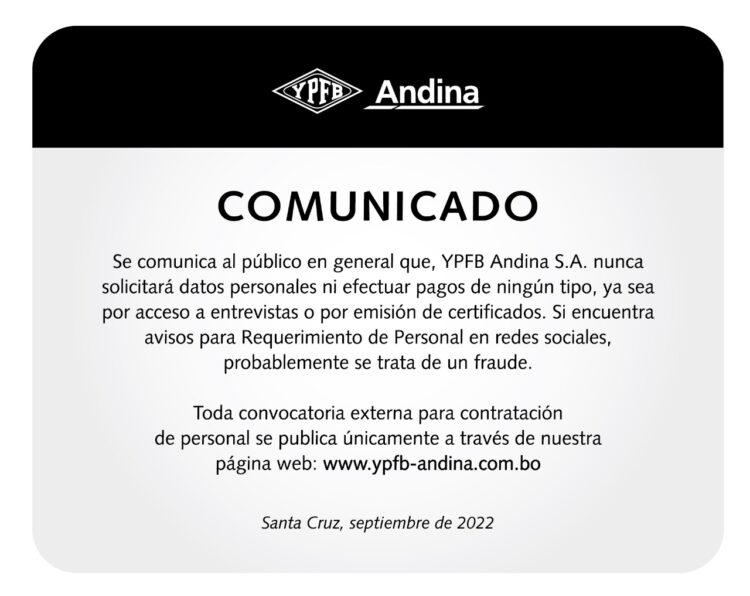 COMUNICADO