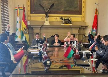 El Concejo Municipal de La Paz en la plenaria deberá tratar la ordenanza de construcciones irrestrictas. Foto: Concejo