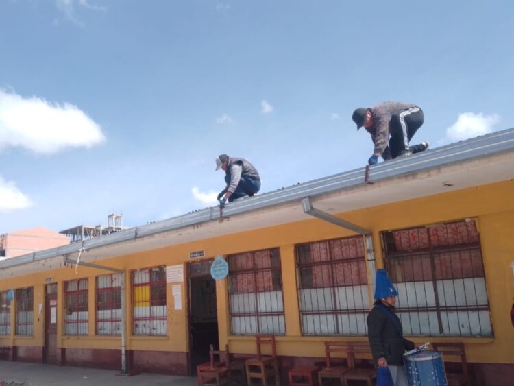 Una de las escuelas intervenidas en El Alto. Foto: GMAEA