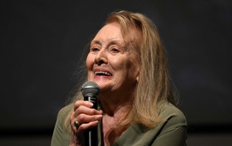 La escritora Annie Ernaux en la presentación del filme 'Les années super 8'. Foto: AFP.