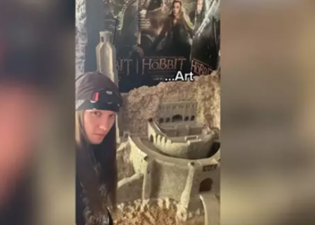 Las impresionantes recreaciones de los escenarios de El Señor de los Anillos en miniatura. Captura: Videlo.