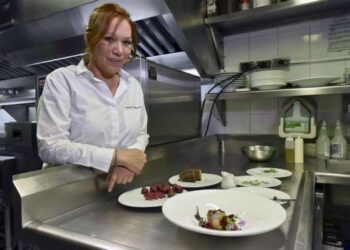 La reconocida chef Leonor Espinosa, quien puso por primera vez a Colombia en el atlas gastronómico. Foto: AFP.