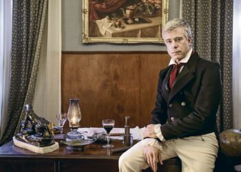 El actor Diego Bertie en el rodaje de la película 'La herencia de Flora'. Foto: La República.