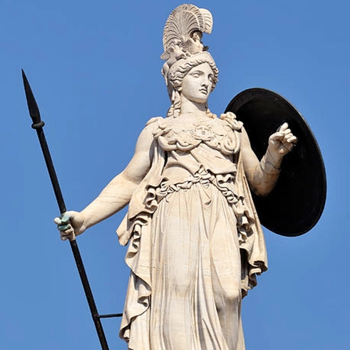 Imagen referencial de una estatua de la diosa griega Atenea. Foto: Internet.