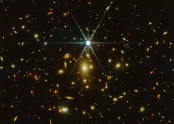 Observación de la estrella Earendel con el telescopio James Webb. Foto: NASA.