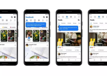 Reordenación de la página principal de Facebook con la pestaña Noticias. Foto: Meta.