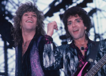 Jon Bon Jovi y Alec John Such. Foto: Archivo AFP.