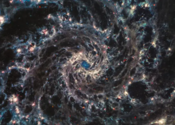 La galaxia NGC 628, vista por el telescopio espacial James Webb. Foto: NASA.