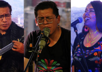 Tres opciones musicales unidas por el folklore, rinden homenaje a La Paz. Foto: Franklin Blanco.