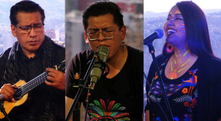 Tres opciones musicales unidas por el folklore, rinden homenaje a La Paz. Foto: Franklin Blanco.