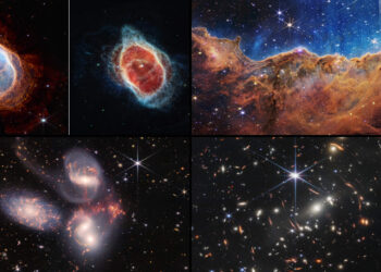 Primeras imágenes obtenidas por el telescopio James Webb. Foto: AFP.