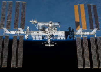 La Estación Espacial Internacional (ISS) en el espacio. Foto: AFP.
