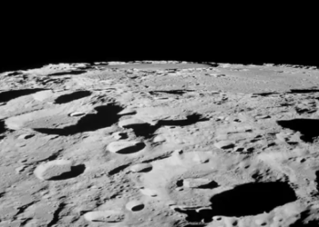 Imagen de la superficie lunar. Foto: NASA.