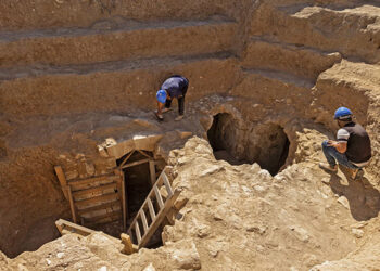 La edificación hallada en el desierto de Néguev, en Israel. Foto: AFP.