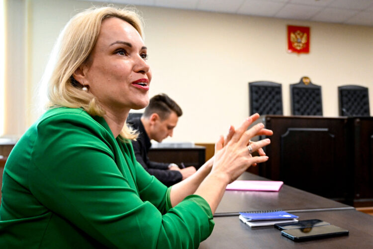 La periodista Marina Ovsiannikova. Foto: AFP.
