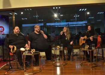 El cuarteto Mentes Ociosas, en el set de La Razón. Foto: Archivo La Razón.