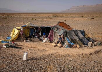 El cambio climático afecta a las familias nómadas de Marruecos. Foto: AFP.