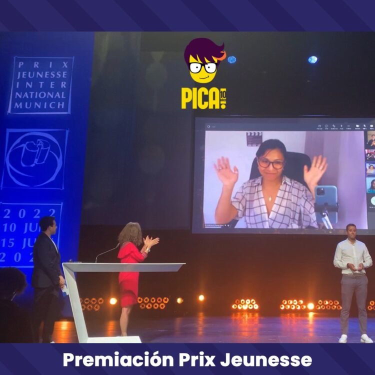 La conductora de PICA, Katherin Quiñajo Callizaya, recibe el Premio Especial de la UNESCO. Captura de pantalla: PICA.