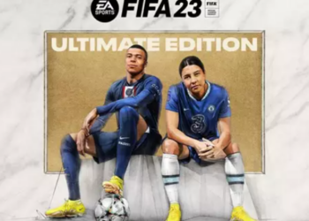 Kylian Mbappé y Sam Kerr en la portada global de FIFA 23. Foto: EA.