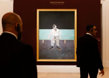 El retrato de Lucian Freud, pintado por Francis Bacon. Foto: AFP.