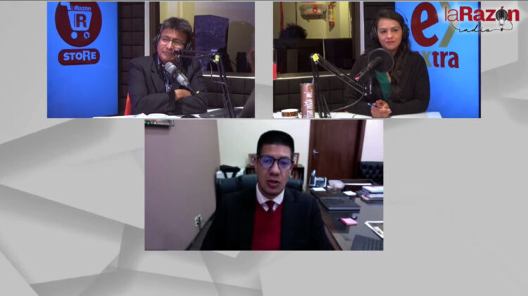 El secretario de Culturas Rodney Miranda, en la entrevista de La Razón Radio. Captura de pantalla La Razón.