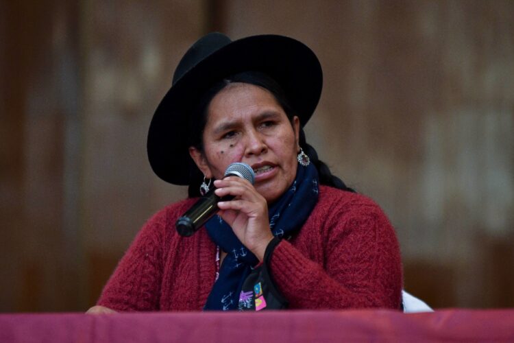 La Ministra de Culturas Sabina Orellana. Foto: La Razón.