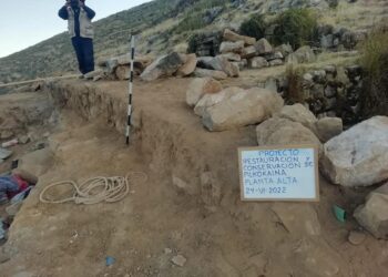 Trabajos en el sitio arqueológico de Pilkocaina, Copacabana. Foto: Ministerio de Culturas.
