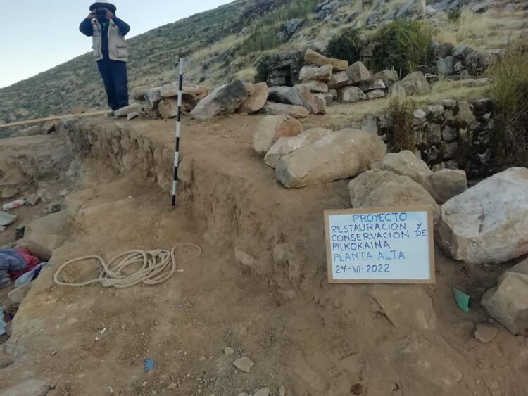 Trabajos en el sitio arqueológico de Pilkocaina, Copacabana. Foto: Ministerio de Culturas.