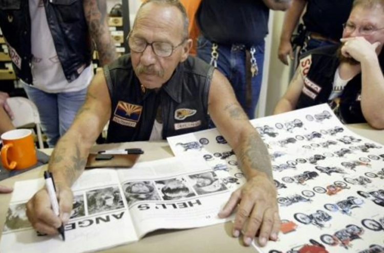 Sonny Barger, fundador del club de motociclistas Hells Angels. Foto: AFP.