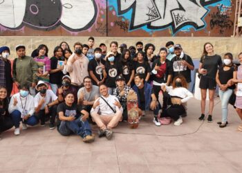 Uno de los talleres del arte urbano. Foto: Quiqui Riveros.