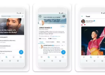Capturas de la interfaz de Twitter en un dispositivo móvil. Captura de pantalla: Google Play.