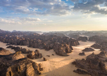 Espacio donde se instalará el 'Valle de las Artes', en Al Ula, Arabia Saudita. Foto: AFP.