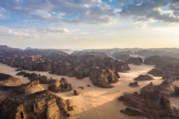 Espacio donde se instalará el 'Valle de las Artes', en Al Ula, Arabia Saudita. Foto: AFP.