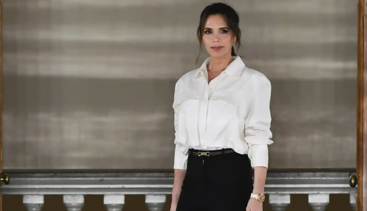 Victoria Beckham en la Fashion Week de Londres en febrero de 2020. Foto: Gtres.