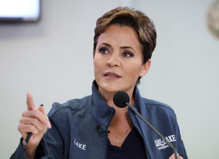 La candidata del Partido Republicano a gobernadora del estado norteamericano de Arizona, Kari Lake. Foto: AFP