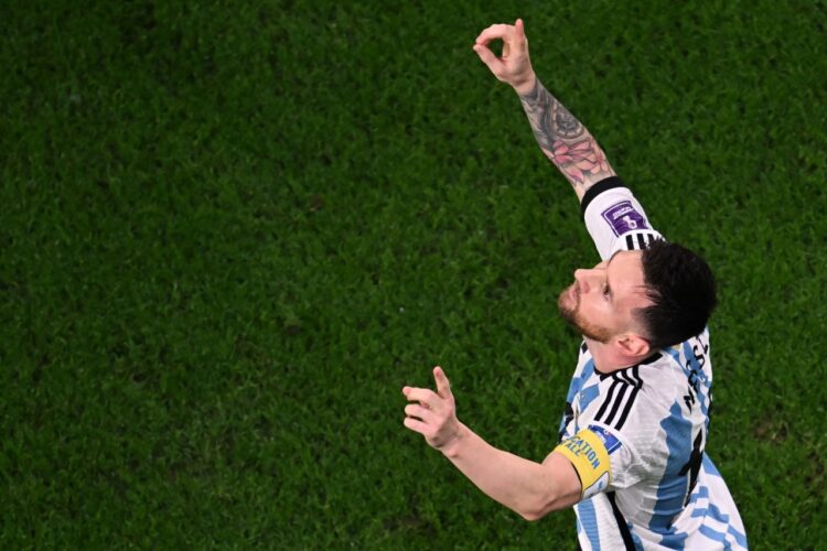 Messi marca su primer gol en ronda de eliminación directa de un Mundial