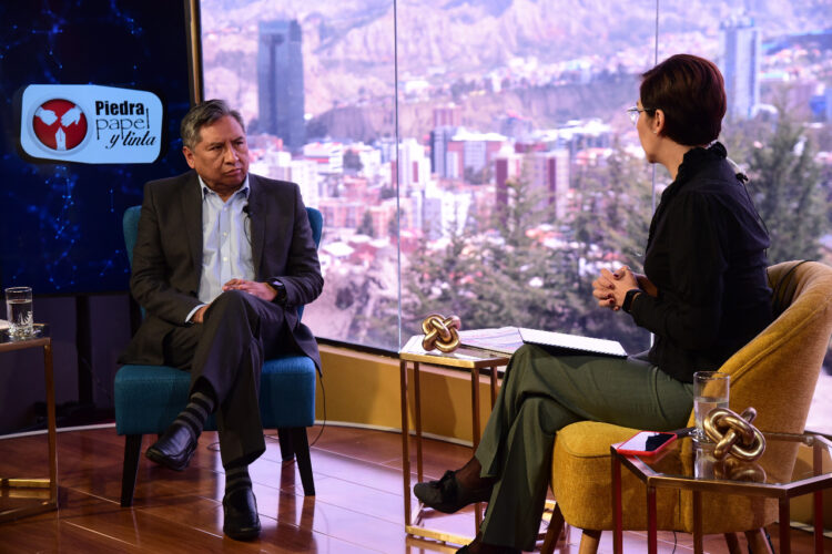 En canciller Rogelio Mayta en entrevista con La Razón. Foto: Álvaro Valero