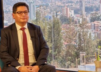 El ministro Marcelo Montenegro en La Razón. Foto: Oswaldo Aguirre