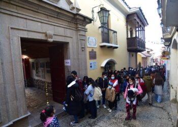 La colonial calle Jaen fue una de las más concurridas. Foto: Giannina Áñez