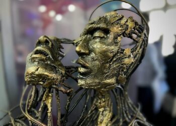 Un a pieza de arte en la Casa de la Cultura de La Paz.