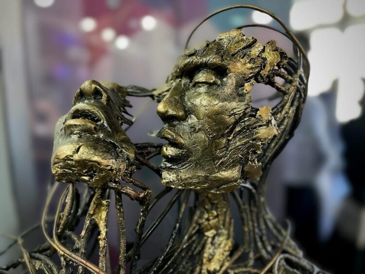 Un a pieza de arte en la Casa de la Cultura de La Paz.