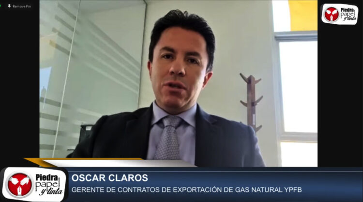 El gerente de Contratos de Gas de YPFB, Óscar Claros, en La Razón.